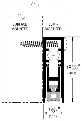 Std Duty Surface Automatic Door Bottom