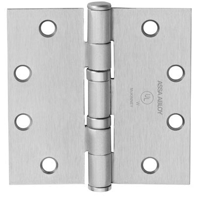 Ball Bearing Standard Weight 4 1/2" x 4" Brushed Chrome Hinges