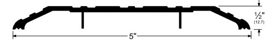 5" Wide x 1/2" High Saddle Threshold