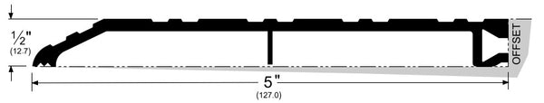 5" Wide x 1/2" High Half Saddle Threshold