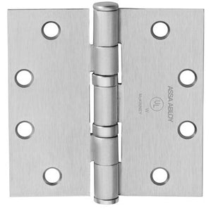 Ball Bearing Standard Weight 4 1/2" x 4" Brushed Chrome Hinges